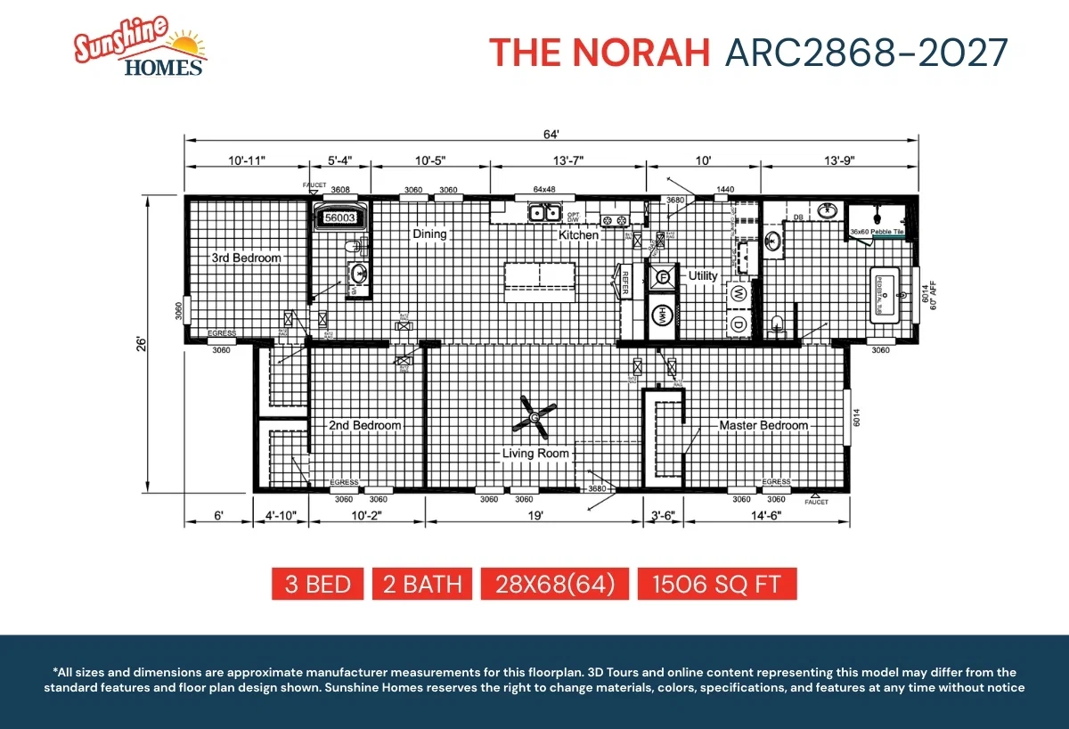 Arc2868-2027 floor plan home features