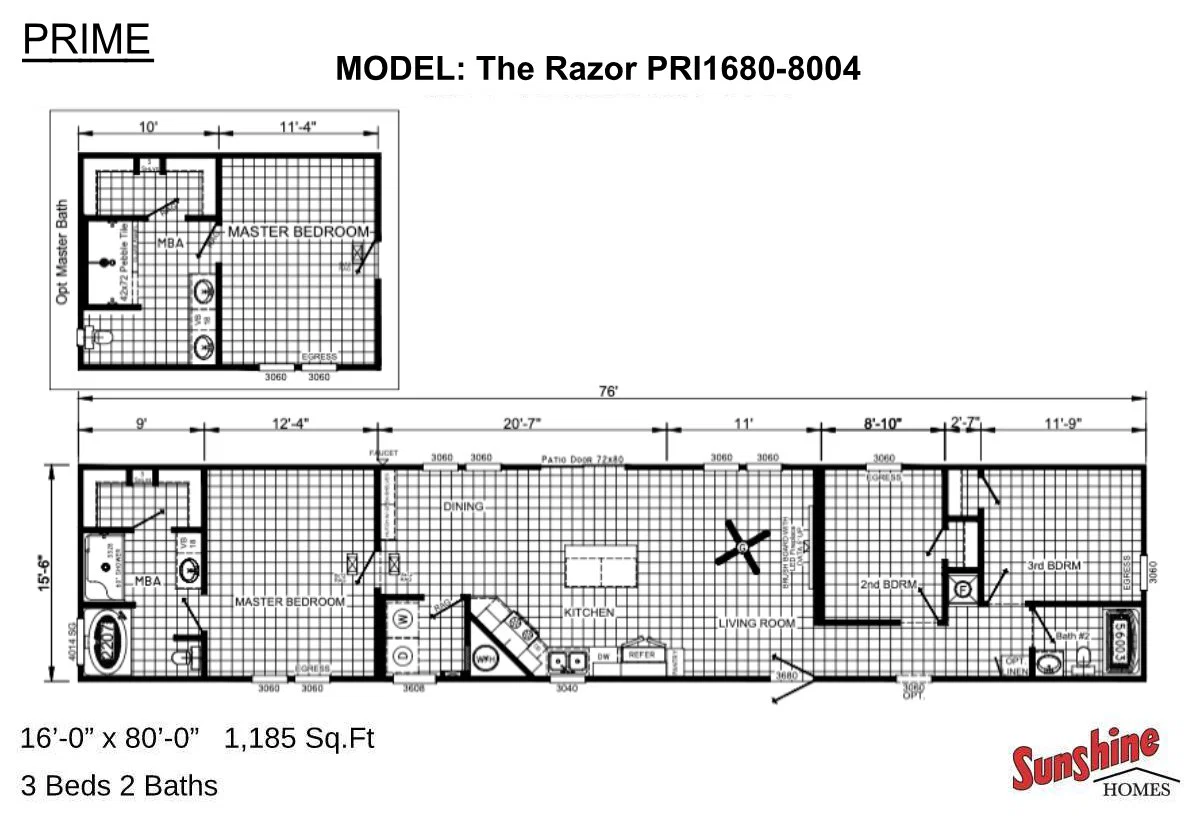 Pri1680-8004 floor plan home features