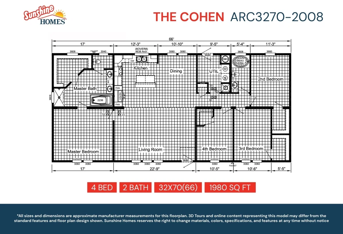 Arc3270-2008 floor plan home features