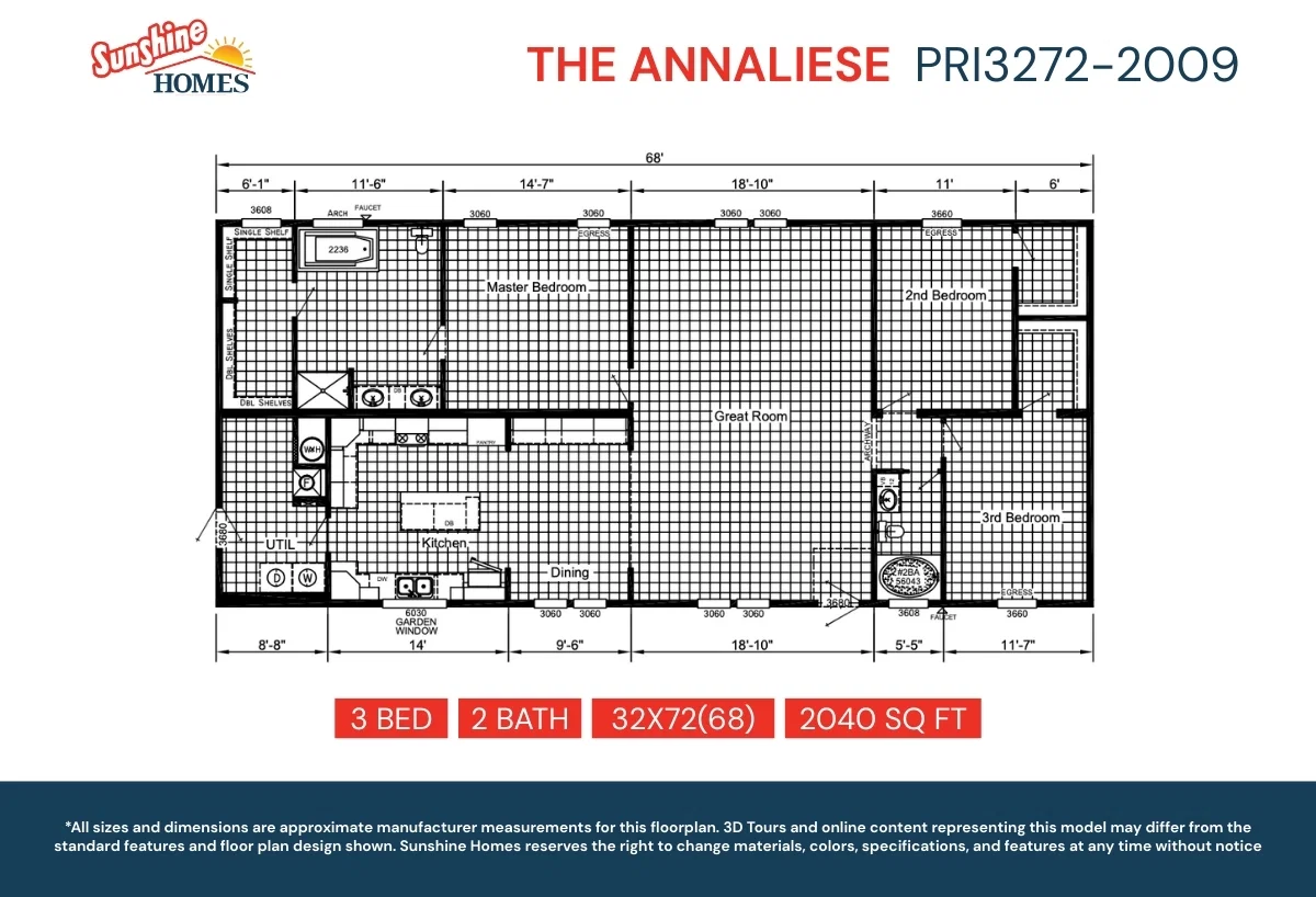 Pri3272-2009 floor plan home features