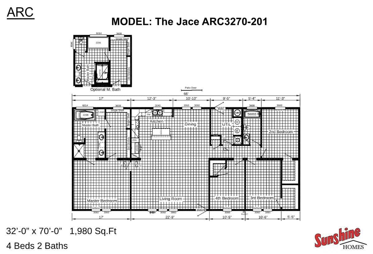 Arc3270-201 floor plan home features
