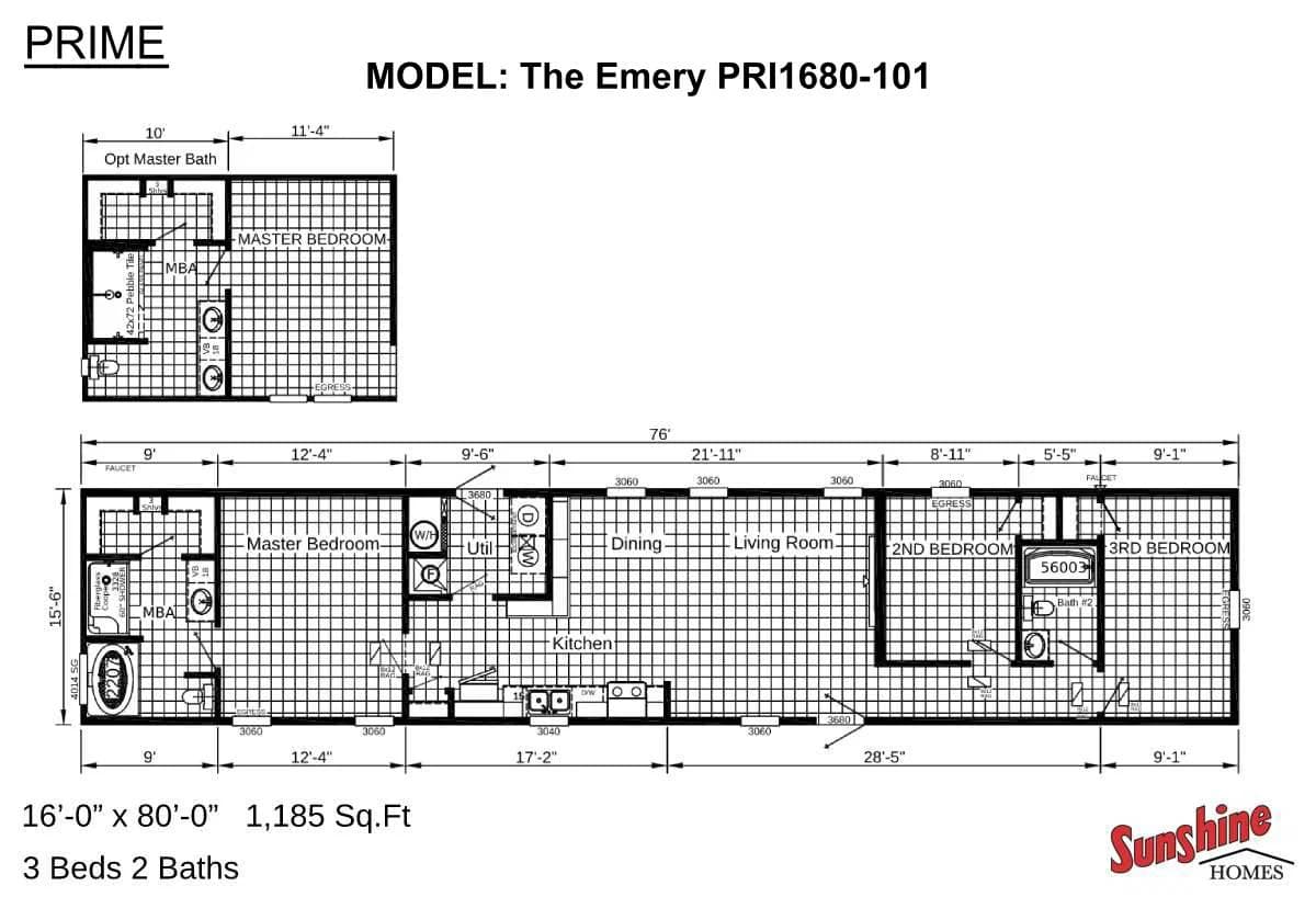 Pri1680-101 floor plan home features