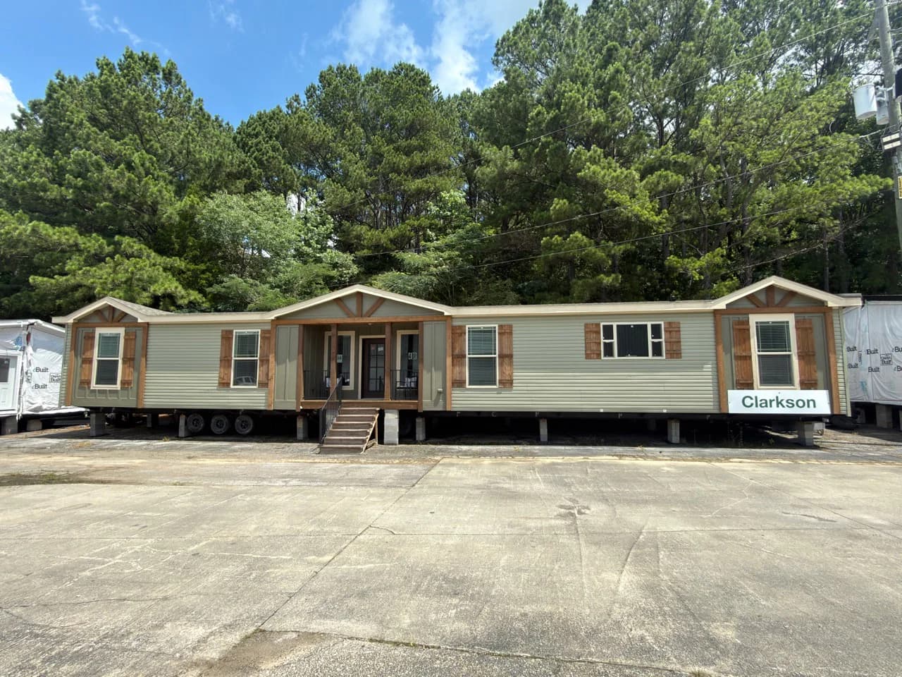 The clarkson elevation and exterior home features
