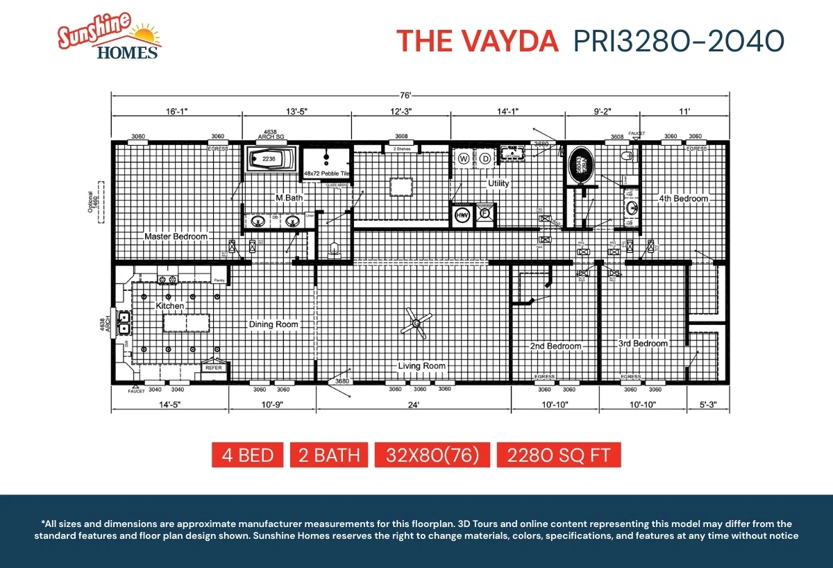 Pri3280-2040 floor plan home features