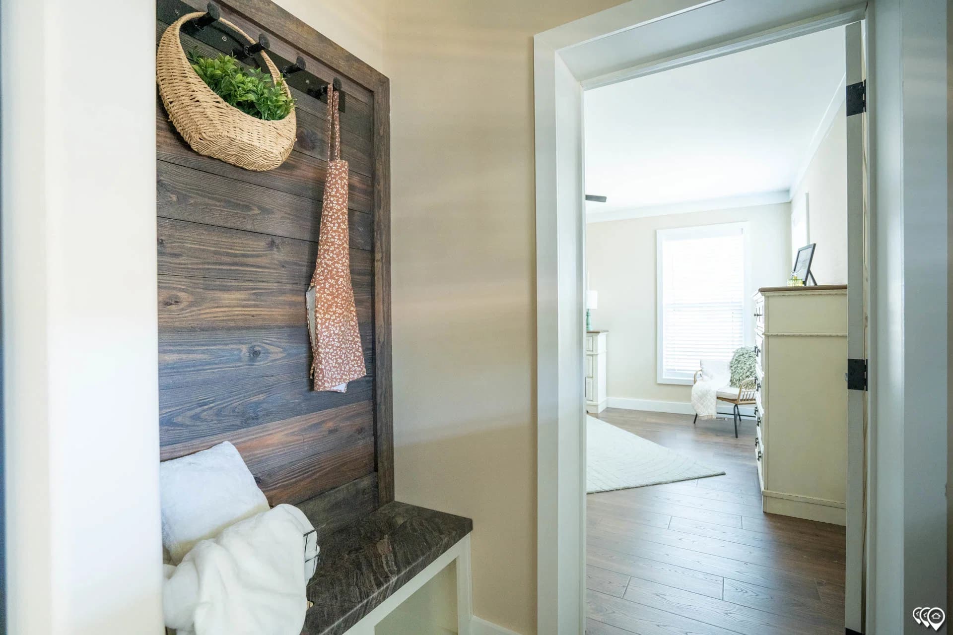 The barndominium 1 story interior home features