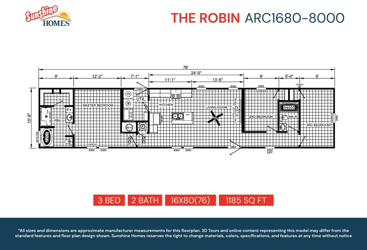 Arc1680-8000 floor plan home features
