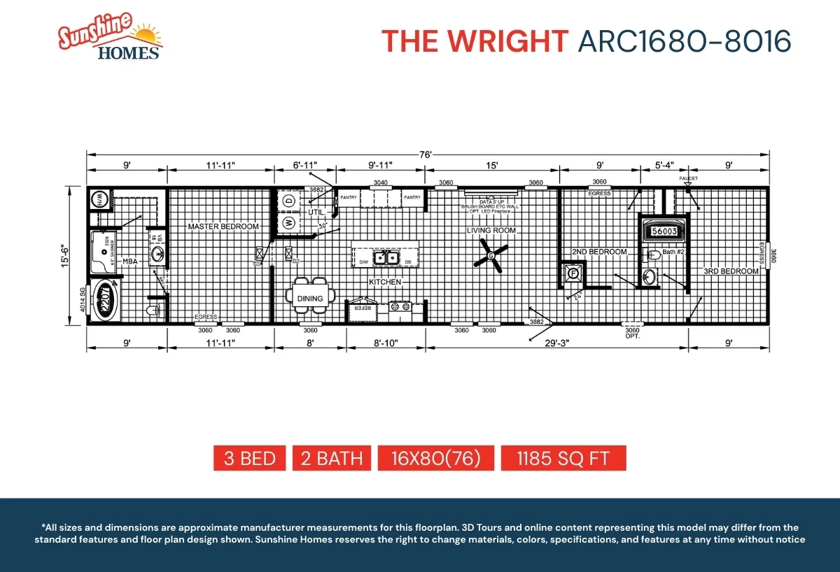 Arc1680-8016 floor plan home features