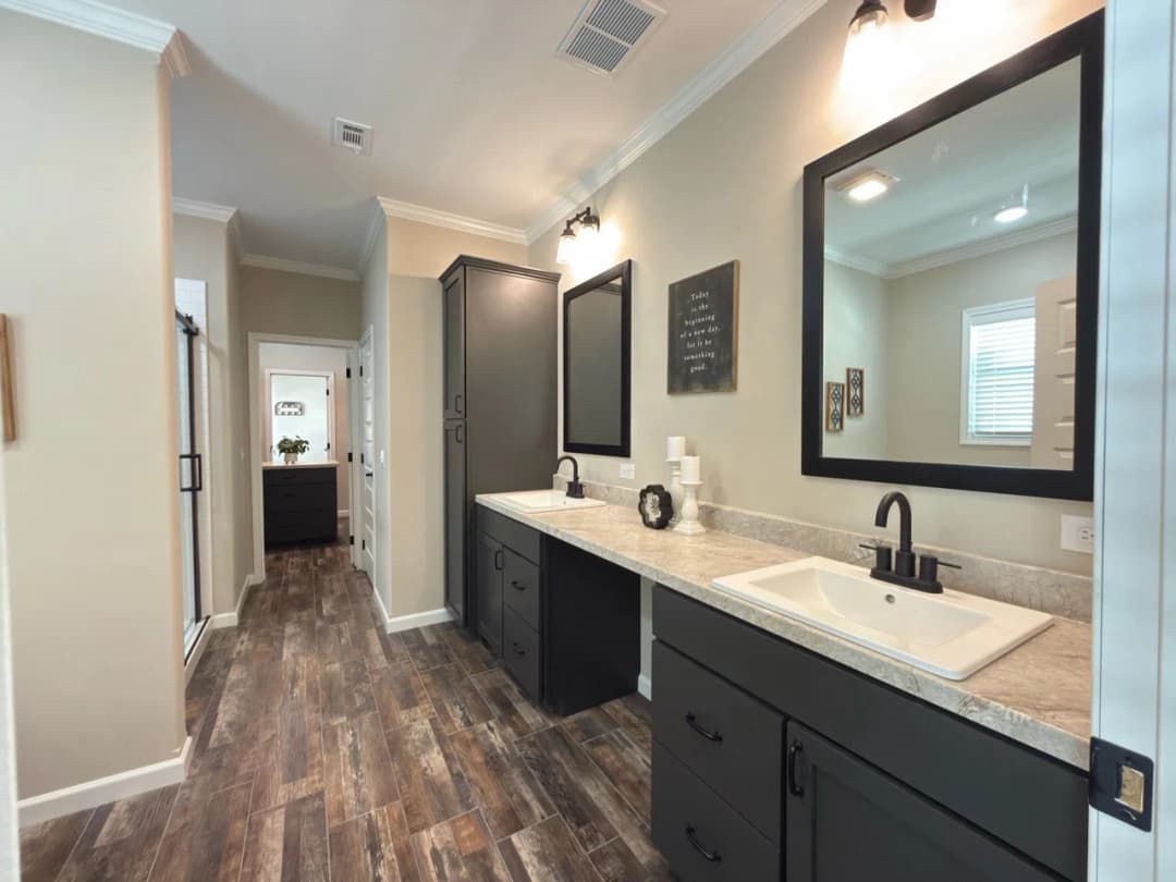 The taylor  bathroom home features