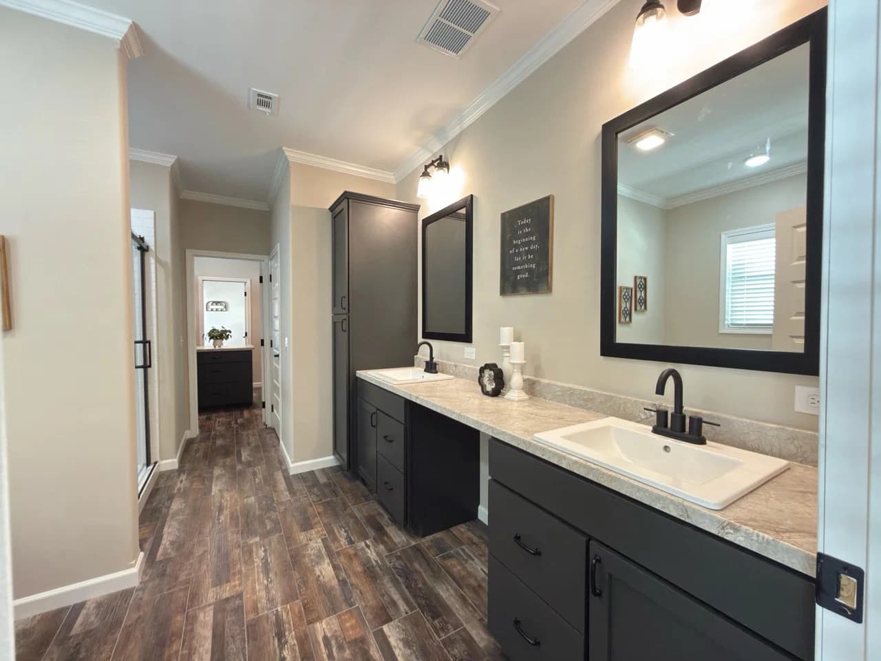 The taylor  bathroom home features