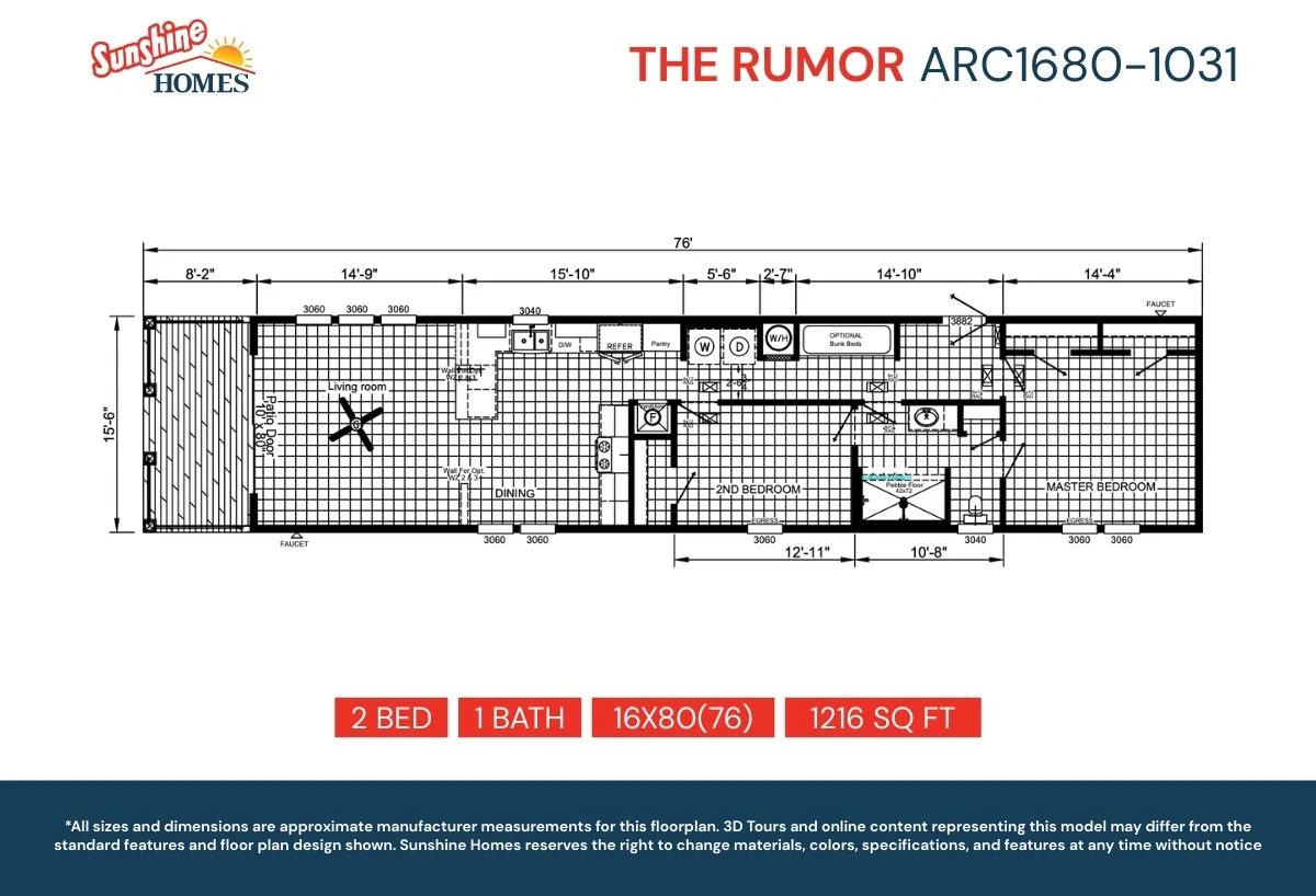 Arc1680-1031 floor plan home features