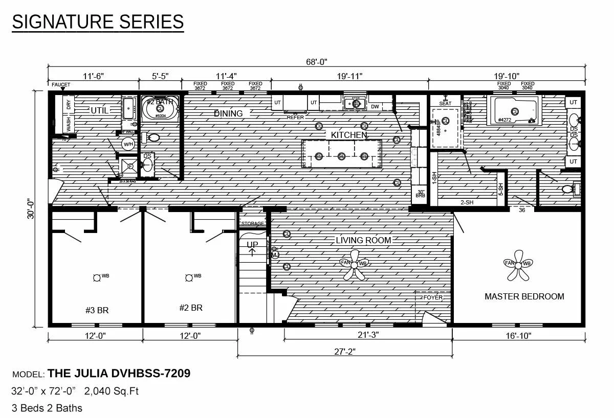 The julia floor plan home features