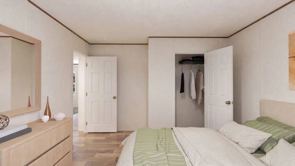Redwood bedroom home features