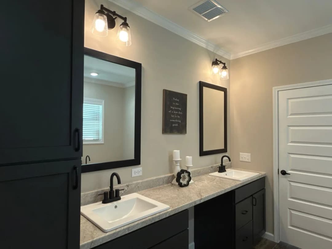 The taylor  bathroom home features
