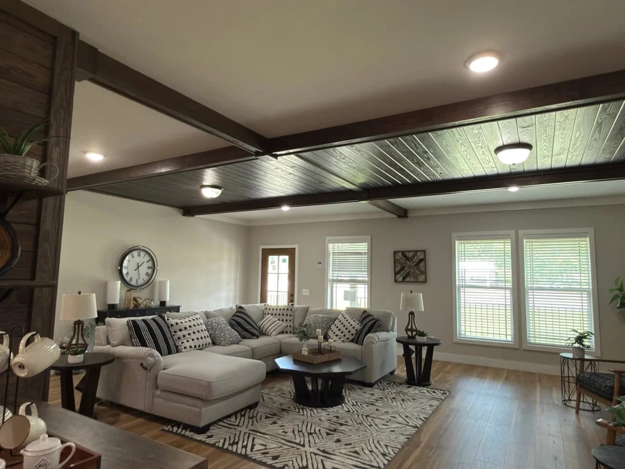 The barndominium interior home features