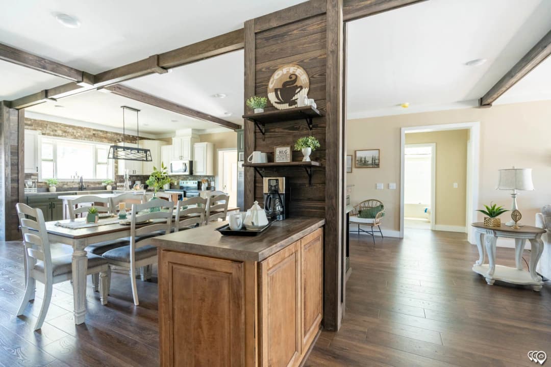 The barndominium 1 story interior home features