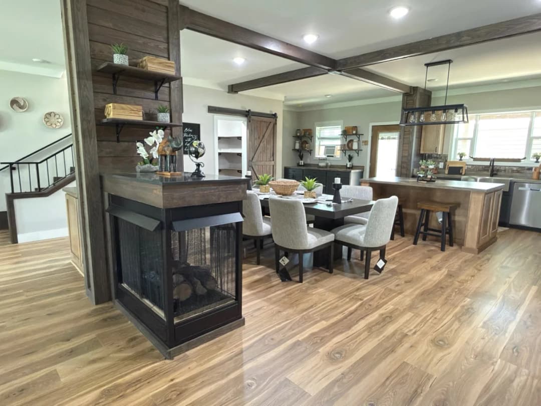 The barndominium 2 interior home features