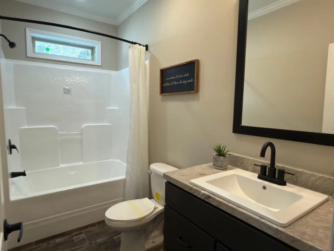 The taylor  bathroom home features