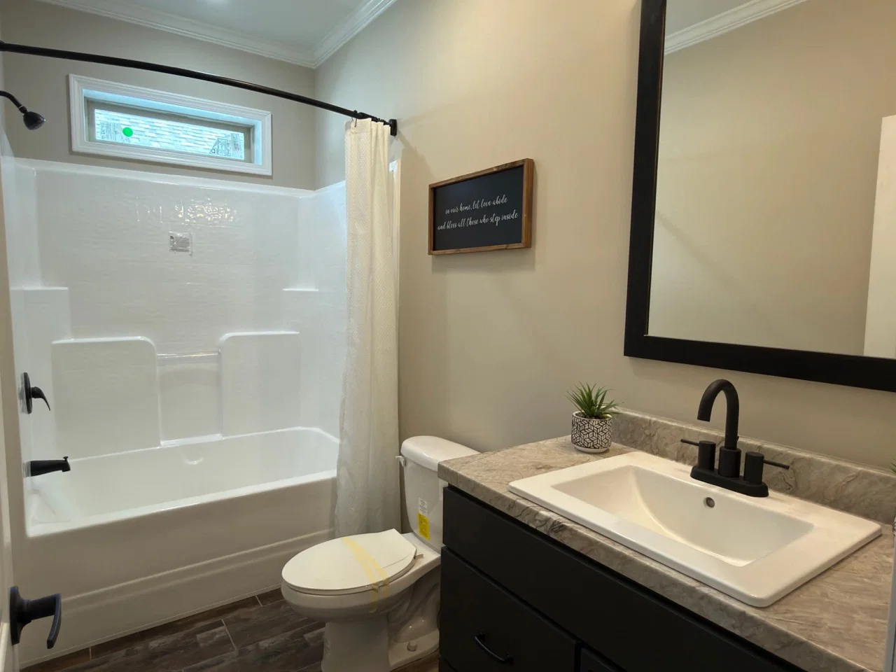 The taylor  bathroom home features