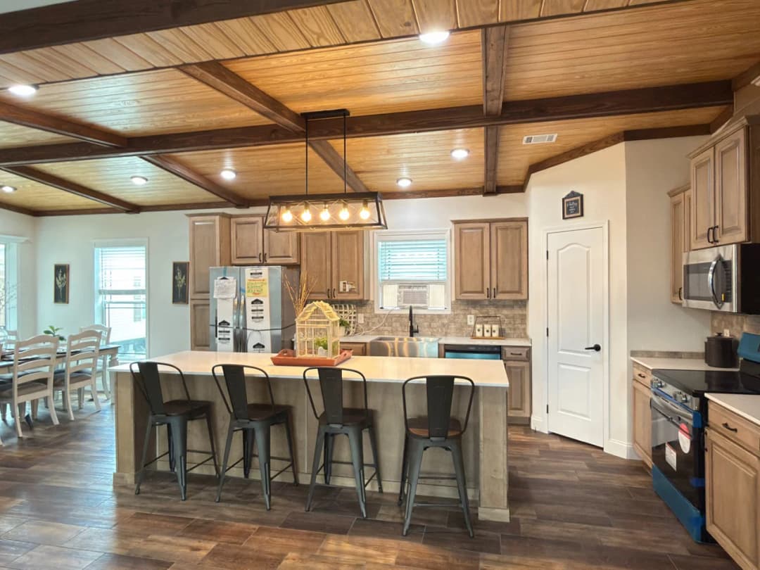 Orchard house (porch) kitchen home features