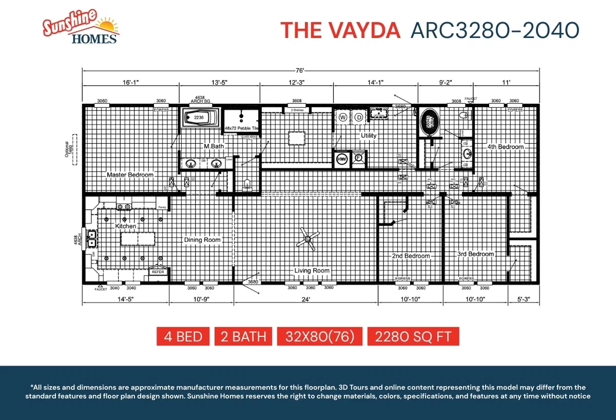Arc3280-2040 floor plan home features