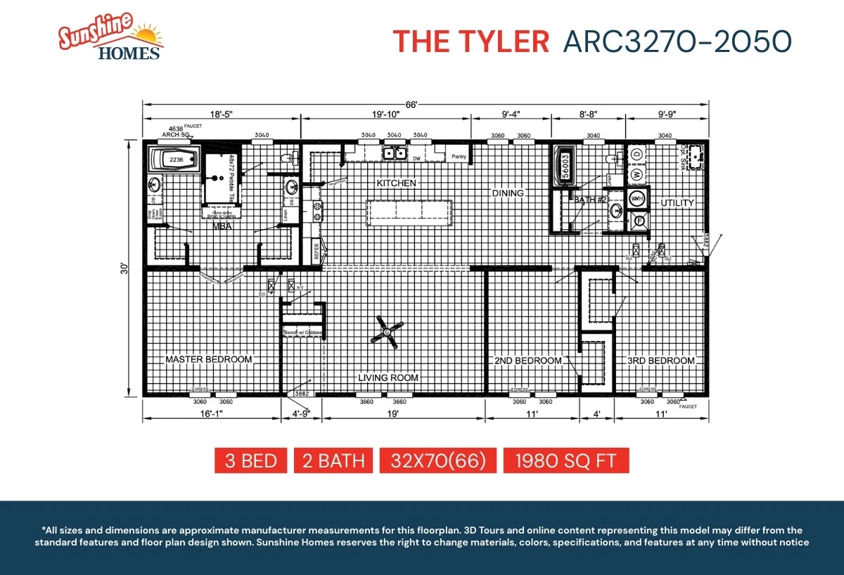 Arc3270-2050 floor plan home features
