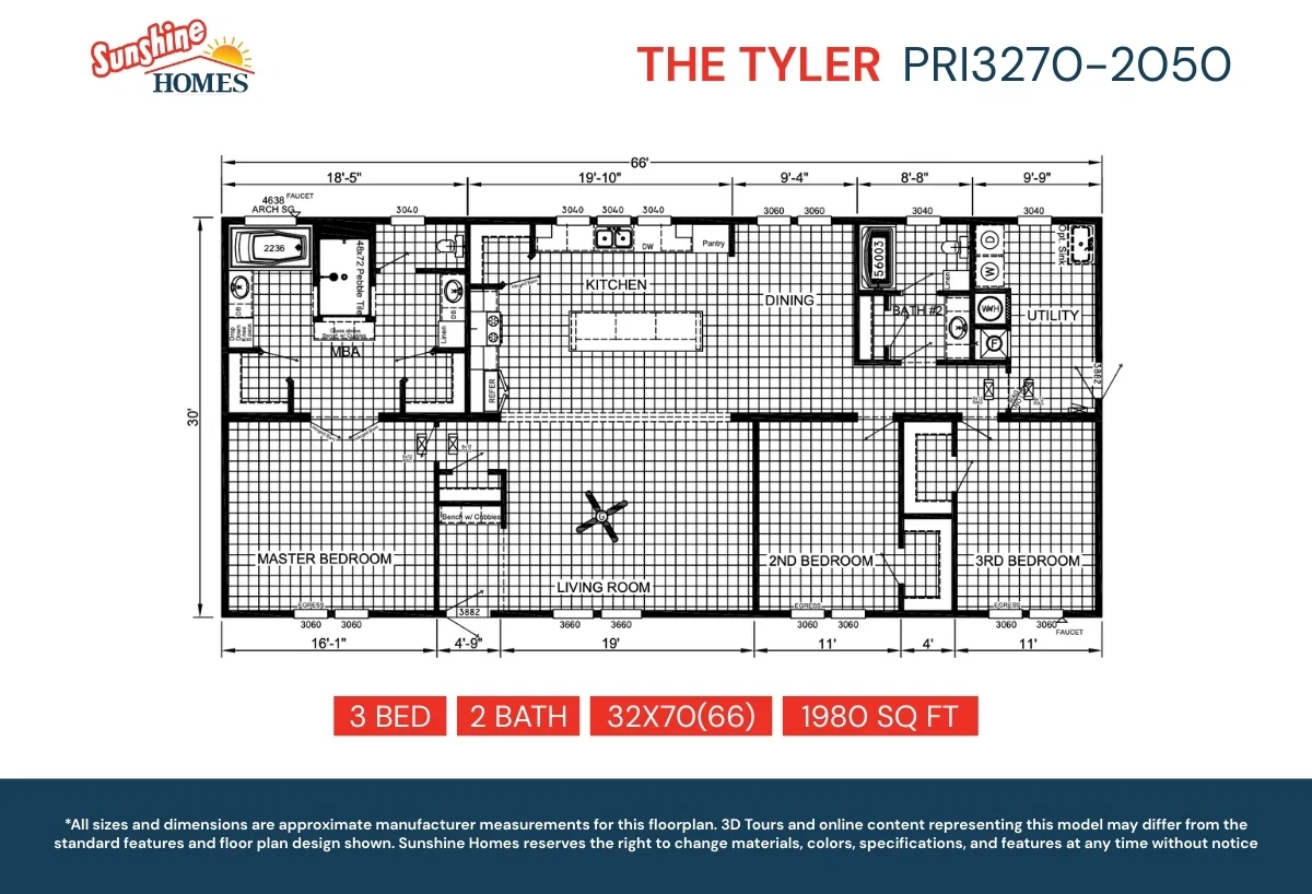 Pri3270-2050 floor plan home features