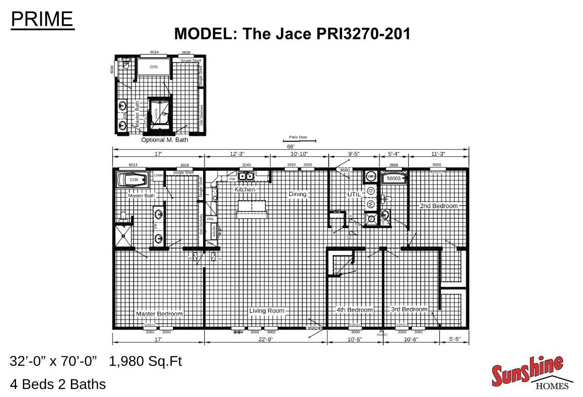 Pri3270-201 floor plan home features