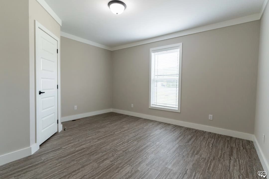 The barndominium 1 story bedroom home features