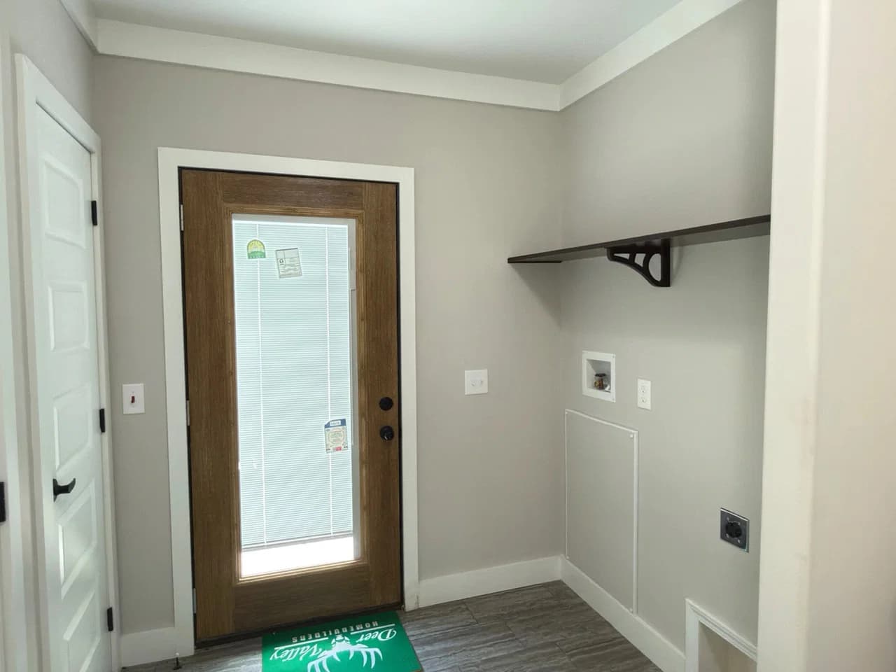 The barndominium interior home features