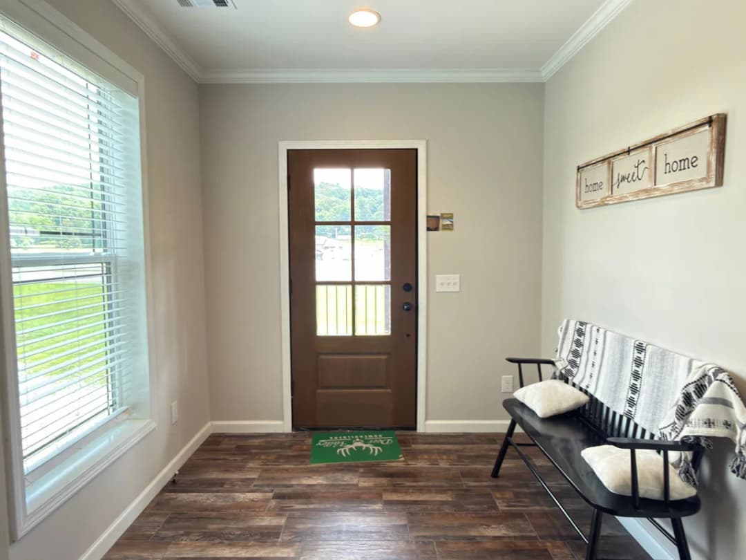 The woodside c interior home features