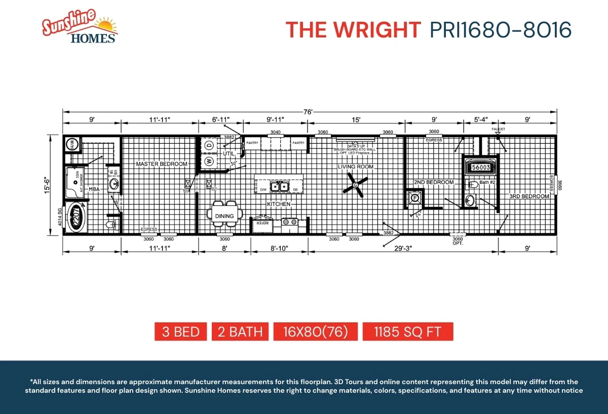 Pri1680-8016 floor plan home features