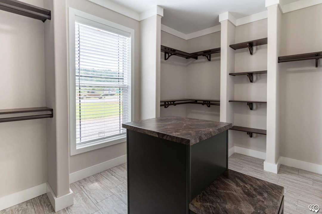 The barndominium 1 story interior home features