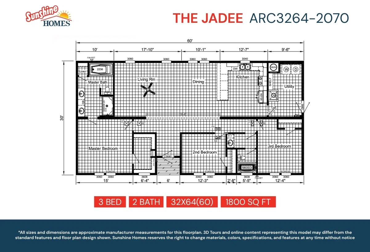 Arc3264-2070 floor plan home features