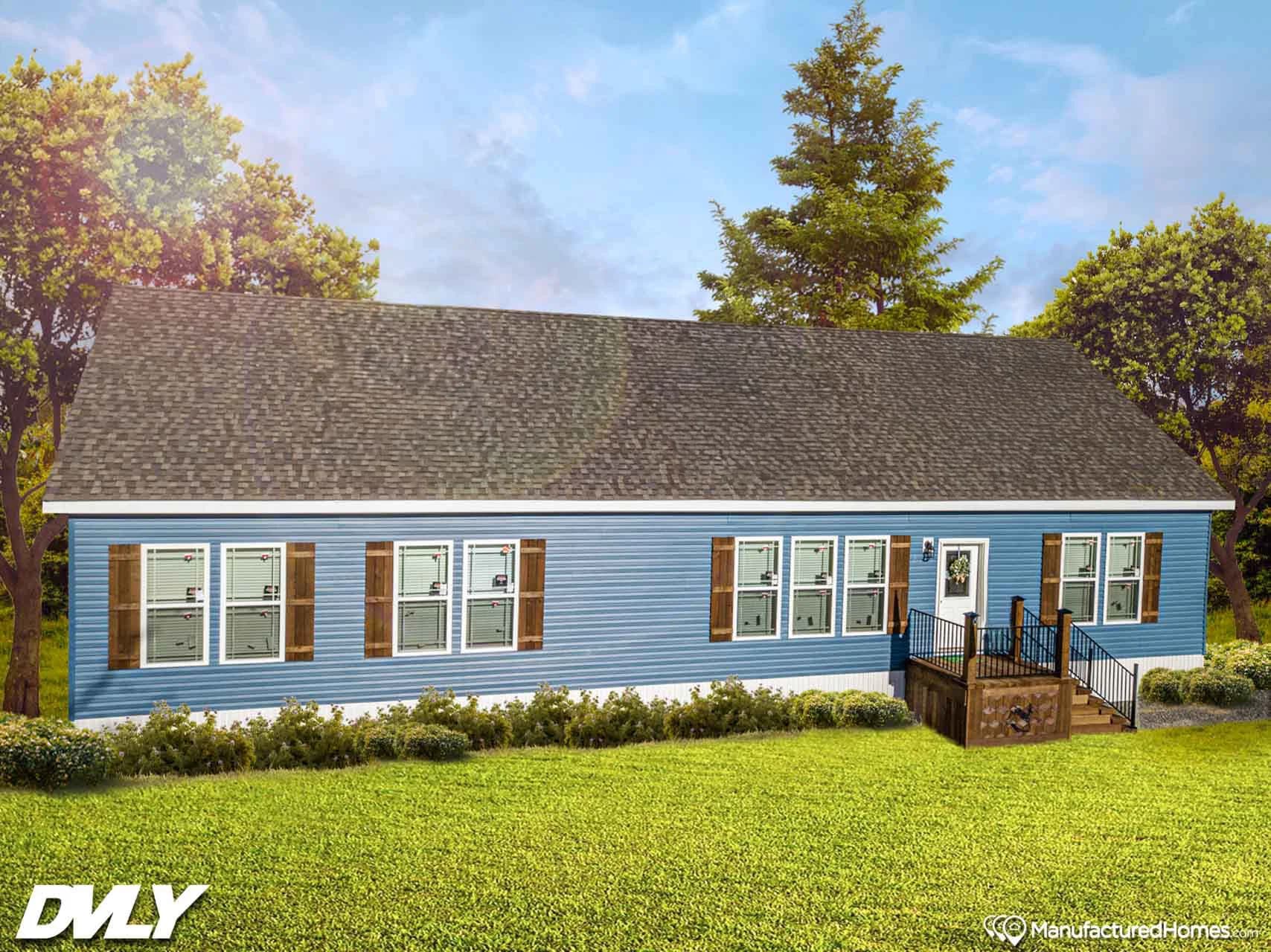 The julia elevation, exterior, and hero home features