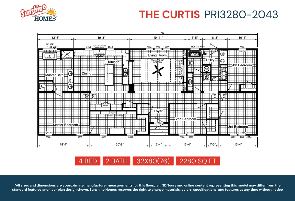 Pri3280-2043 floor plan home features