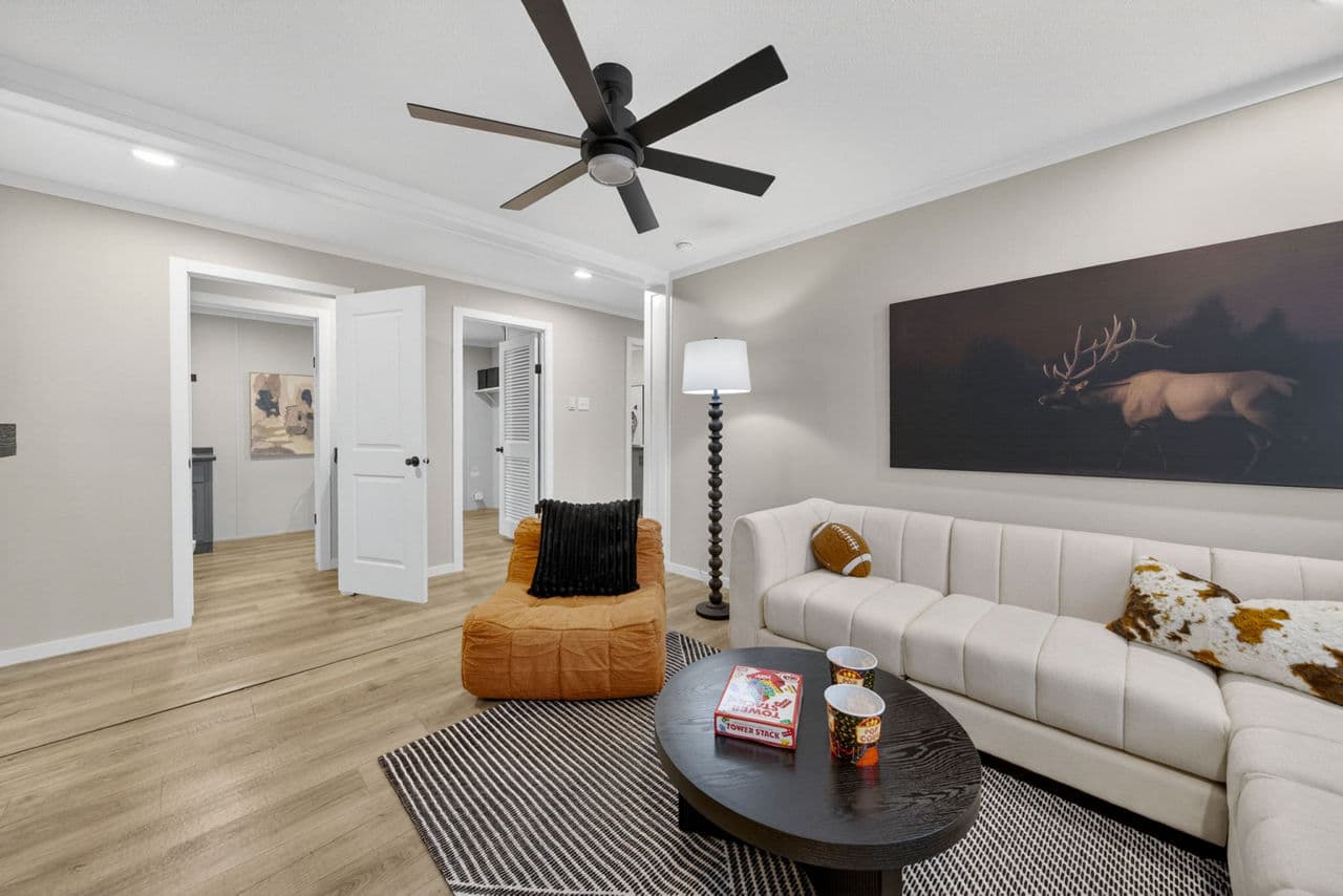 Burrow interior home features