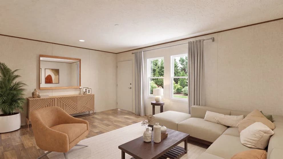 Oak interior home features