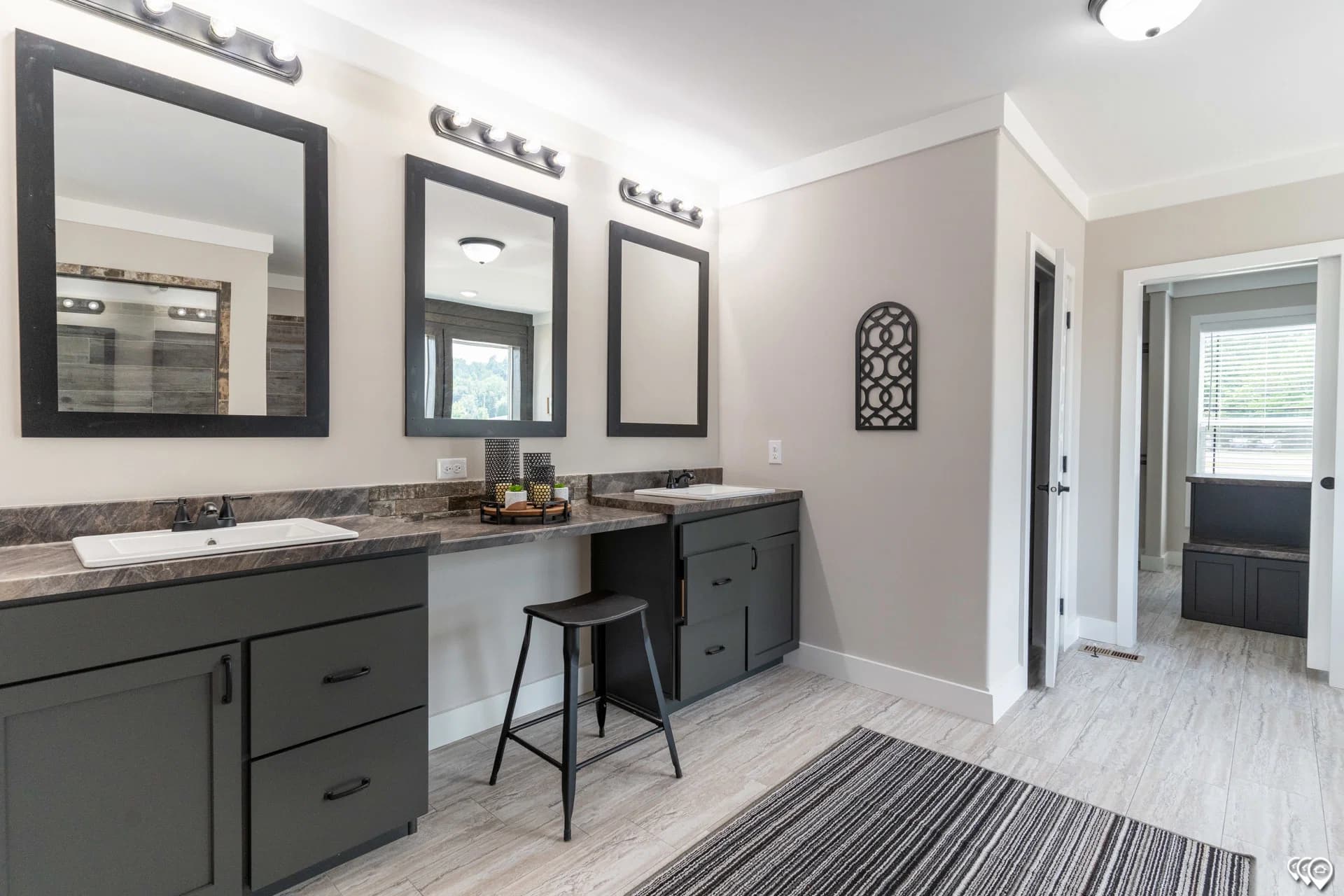 The barndominium 1 story interior home features