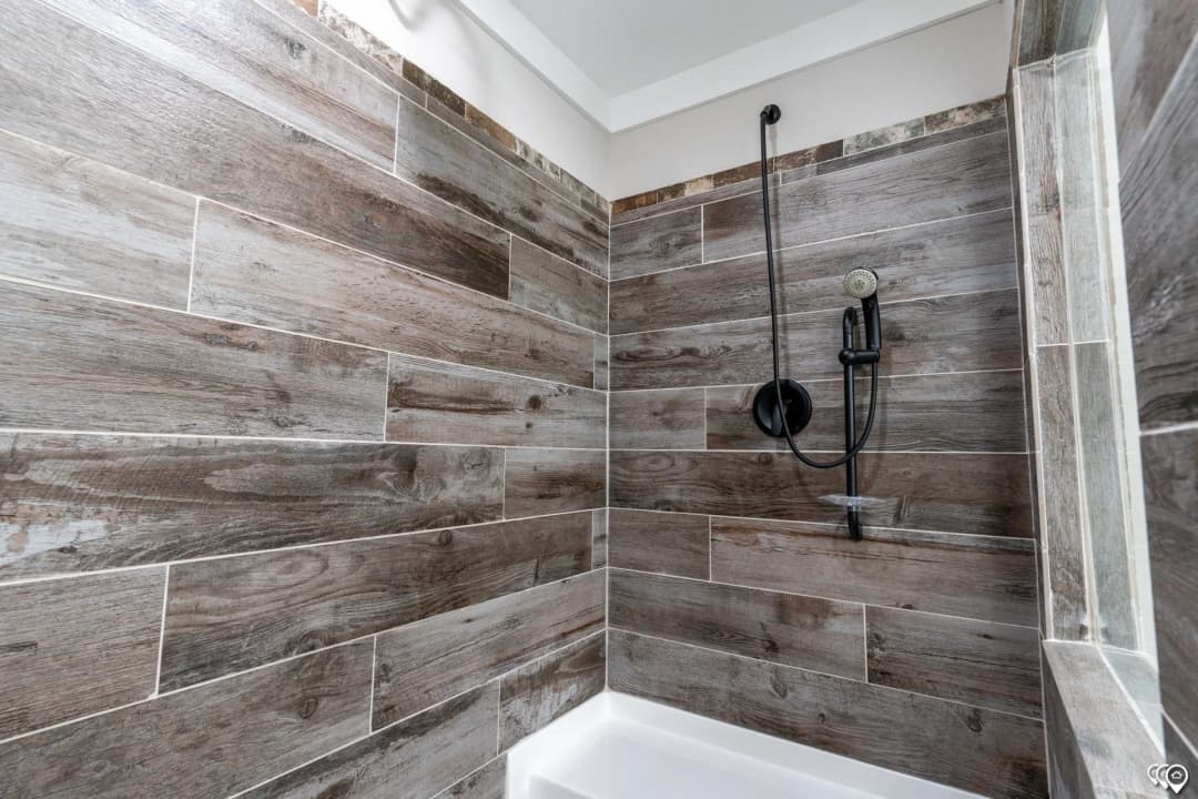 The barndominium 1 story bathroom home features