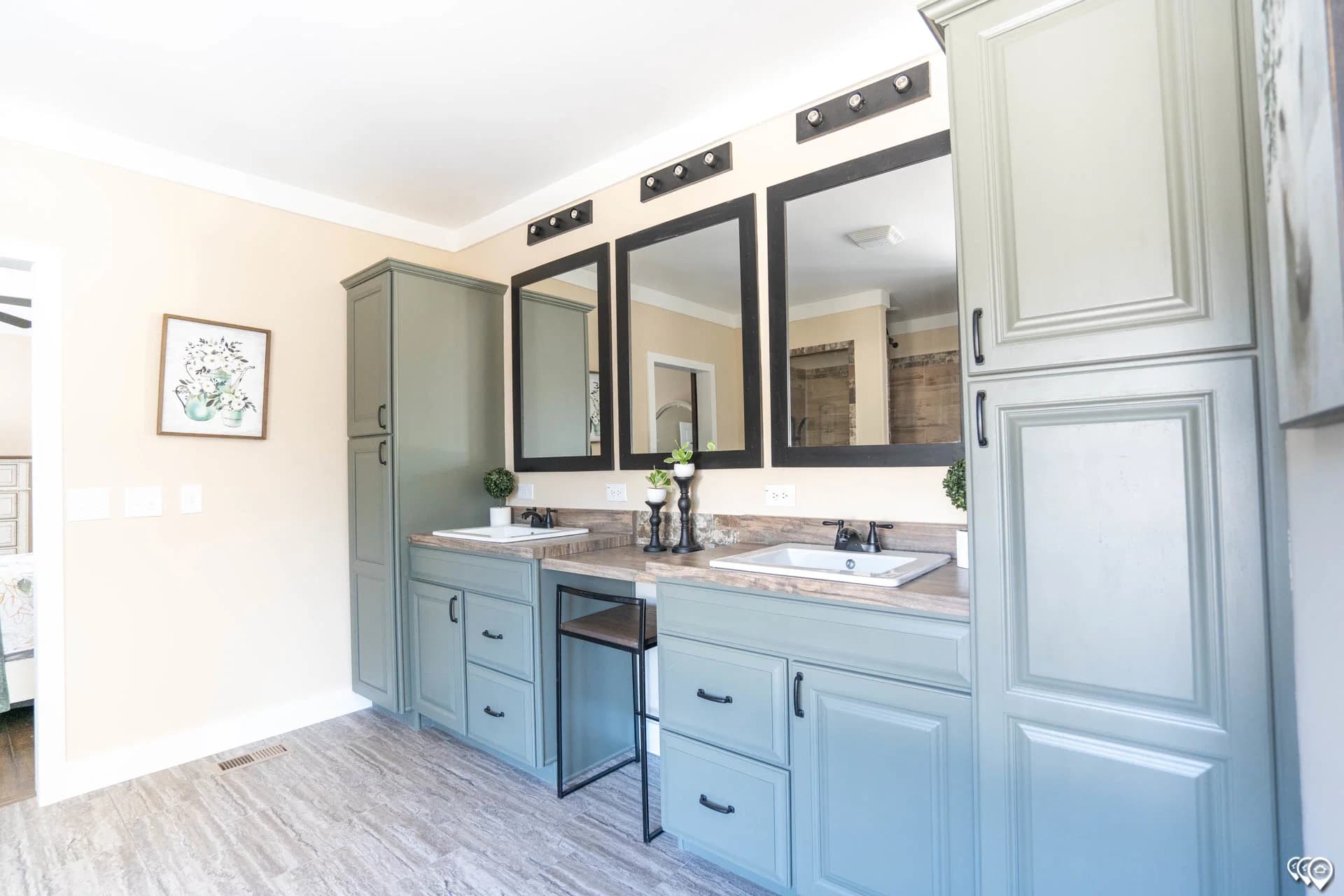 The barndominium 1 story bathroom home features