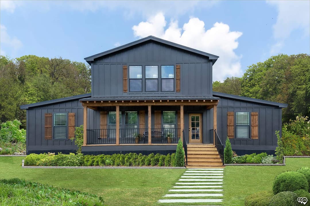 The barndominium 2 exterior home features
