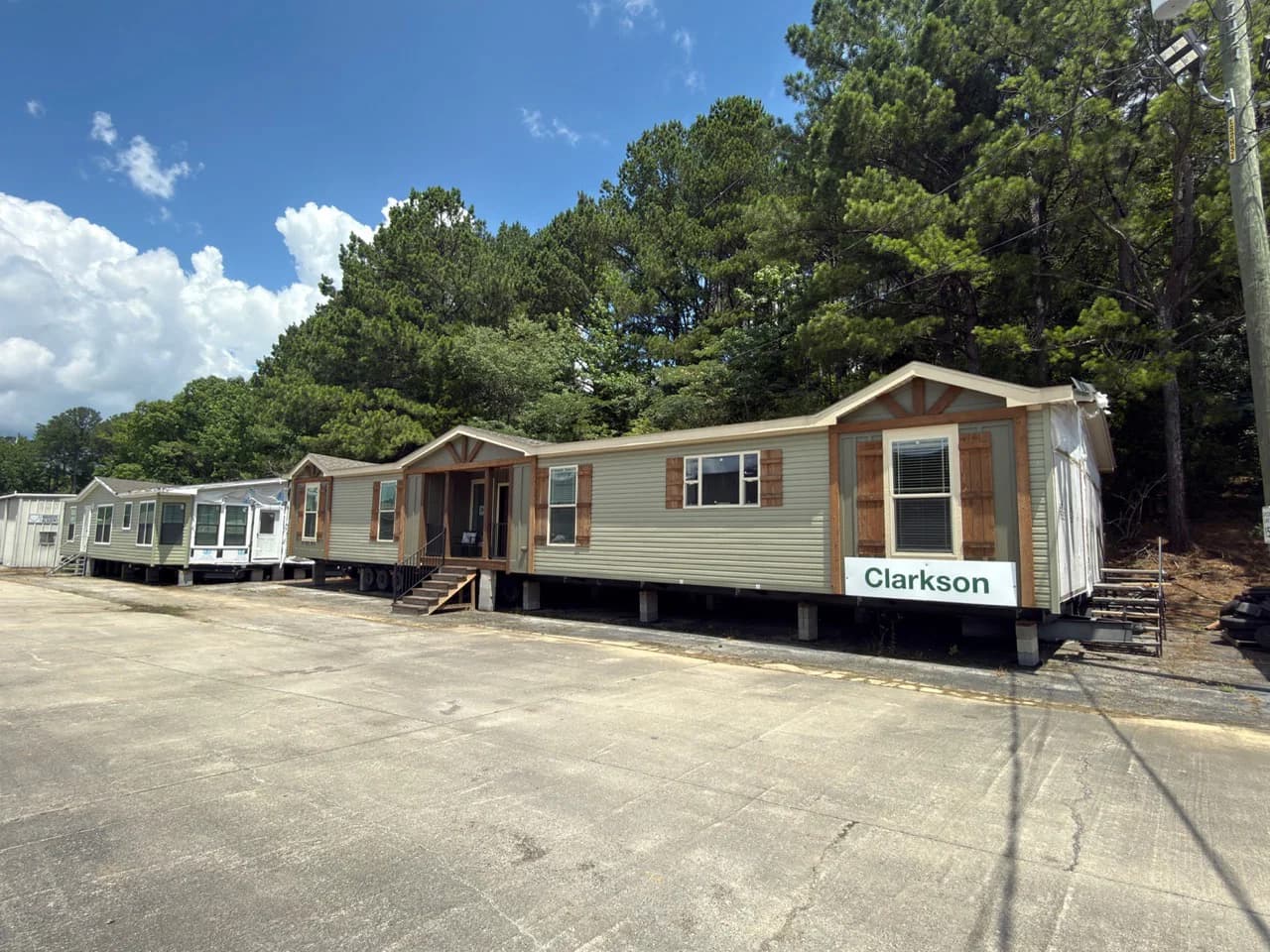 The clarkson elevation and exterior home features