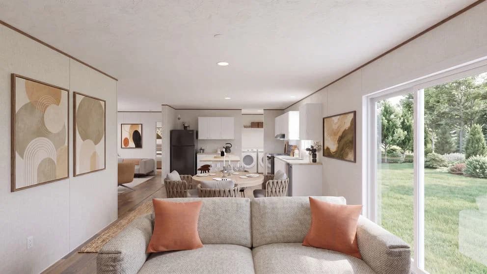 Oak interior home features