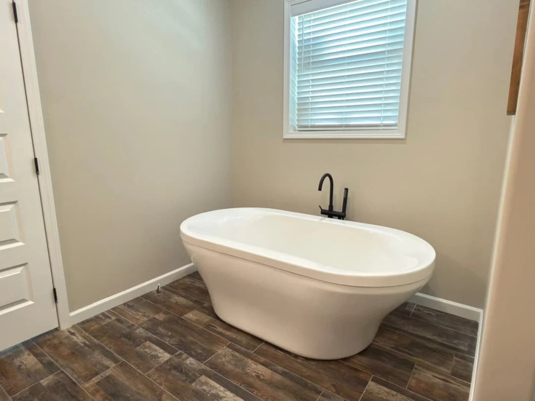 The taylor  bathroom home features