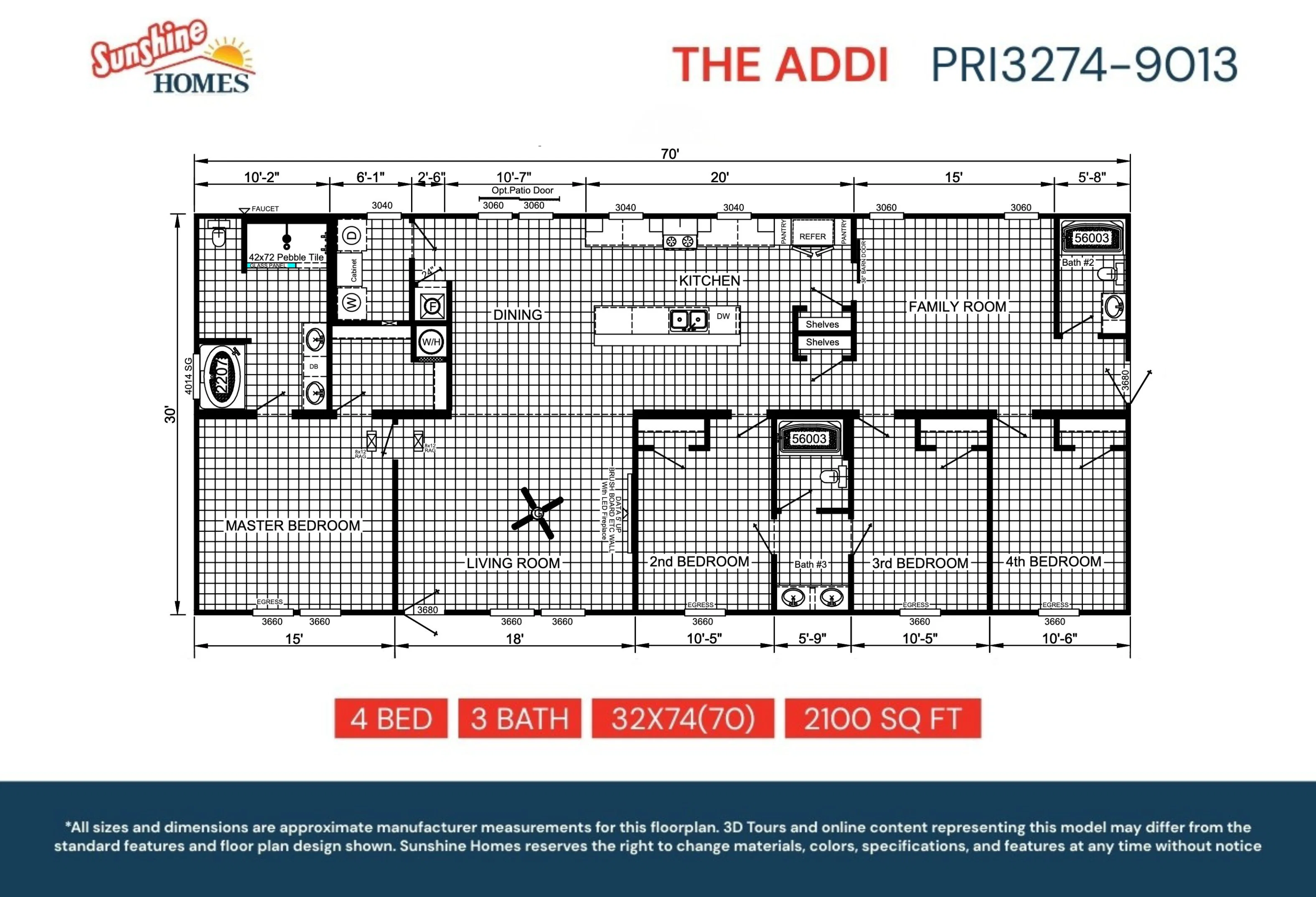 Pri3274-9013 floor plan home features