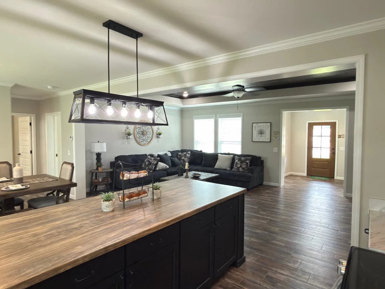 The woodside c kitchen home features