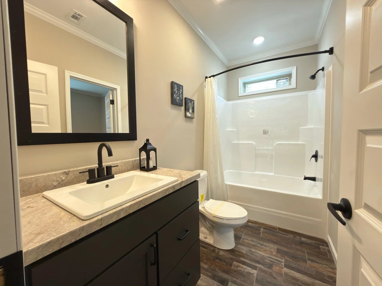 The taylor  bathroom home features