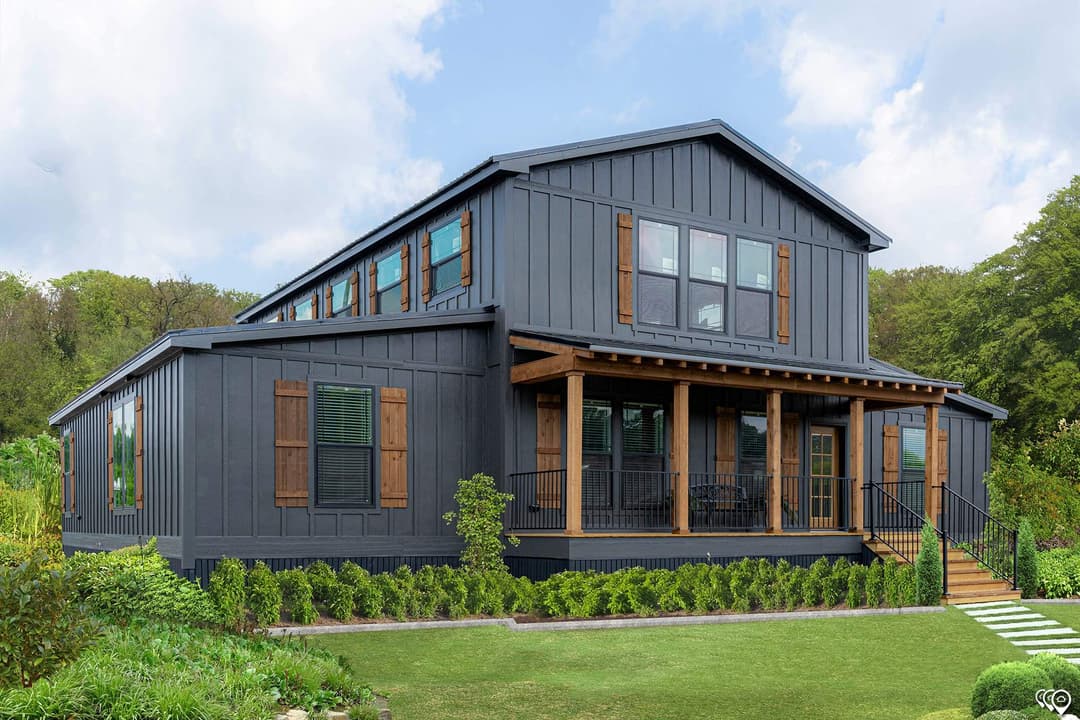 The barndominium 2 exterior home features