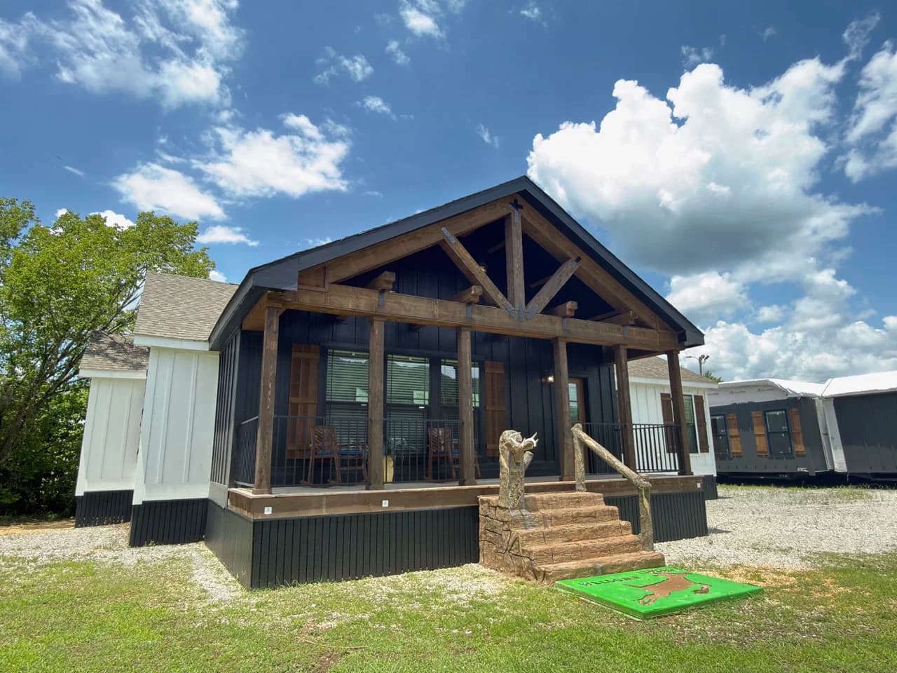 The woodside c elevation and exterior home features