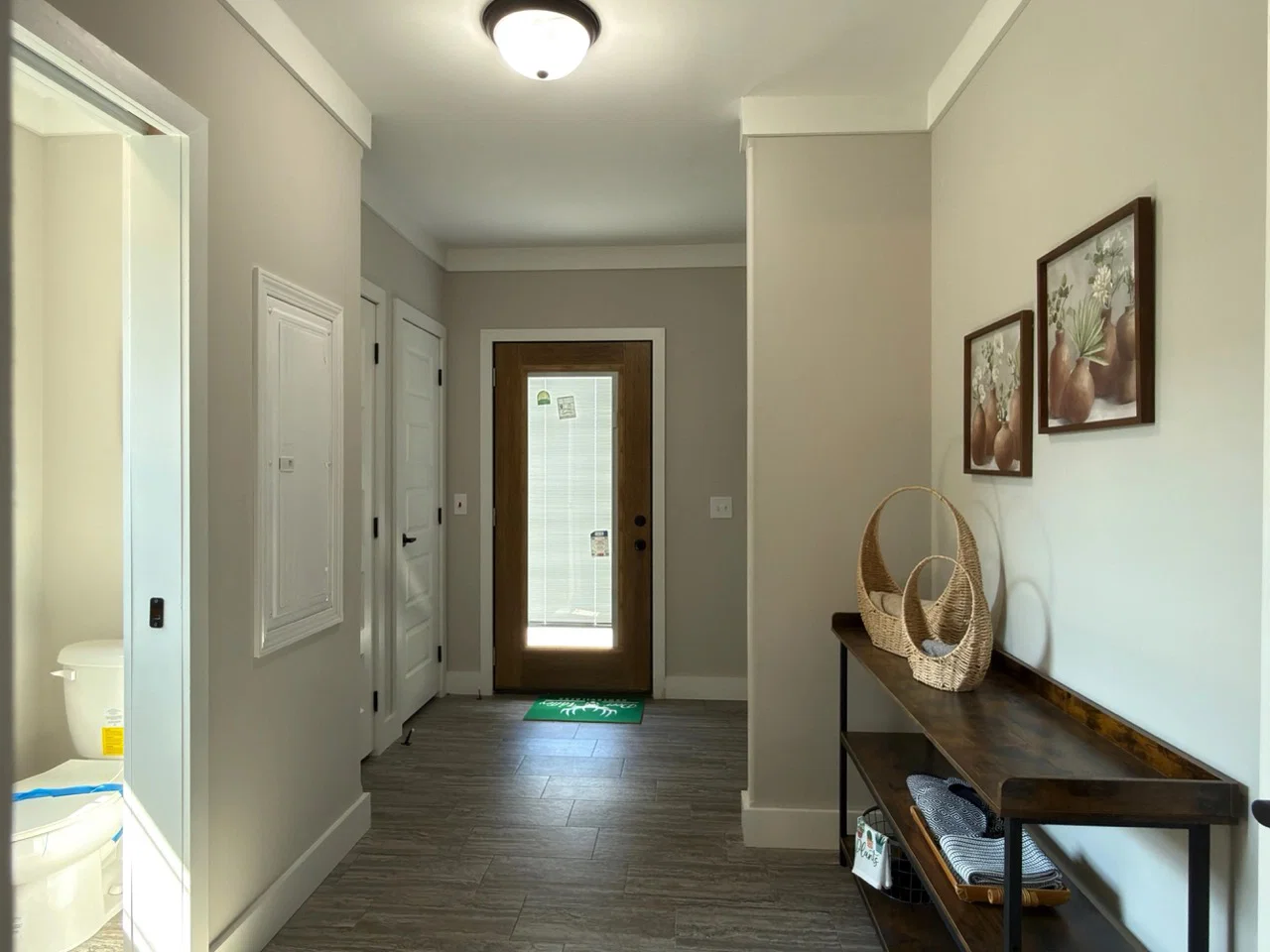 The barndominium interior home features